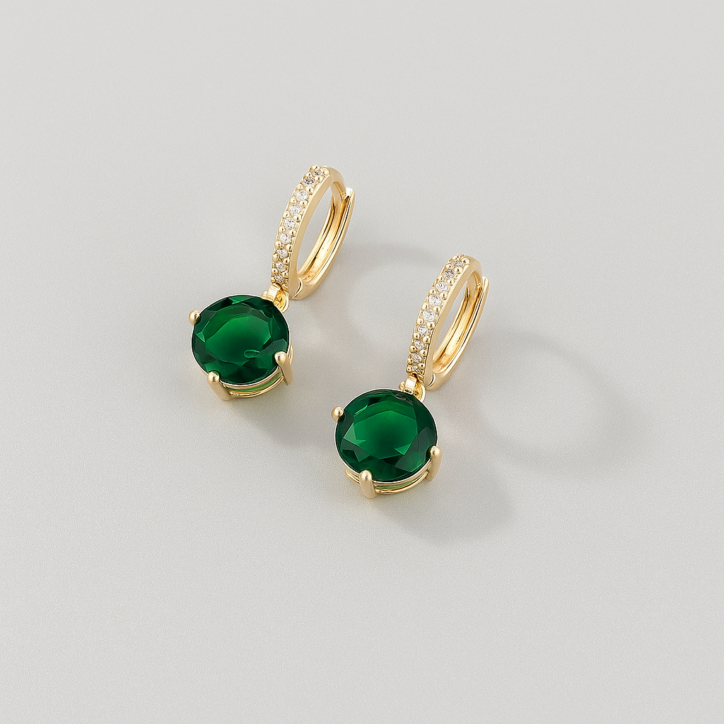 Jade Halo Earrings