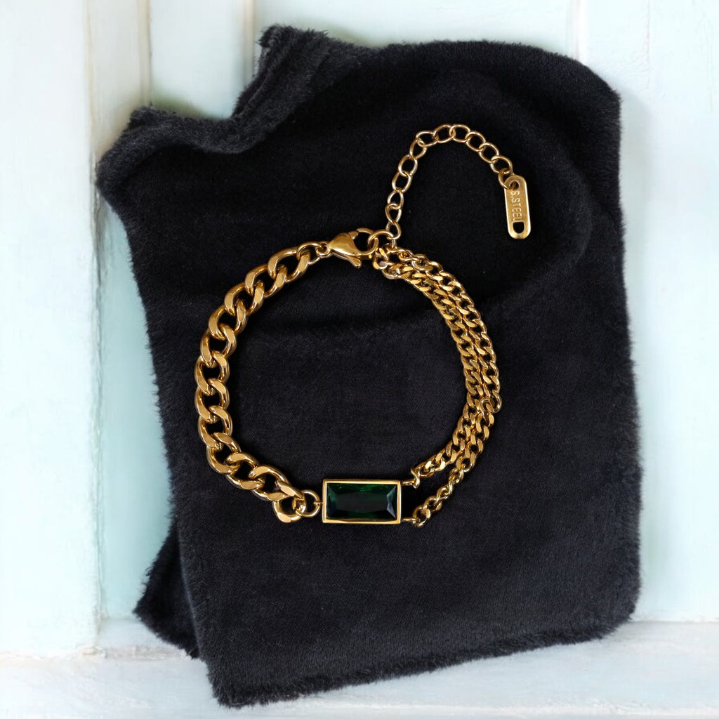 Emerald Groove Bracelet