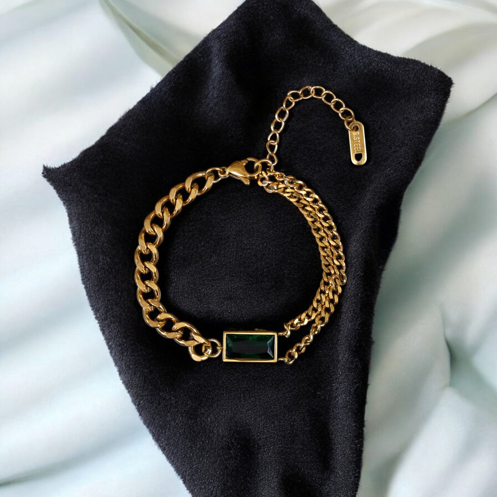 Emerald Groove Bracelet