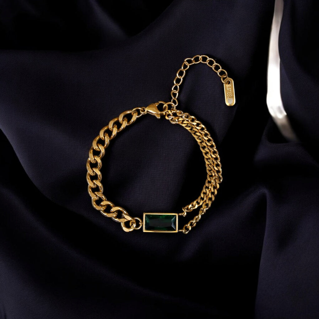 Emerald Groove Bracelet
