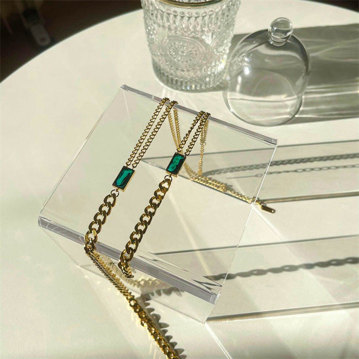 Emerald Groove Bracelet